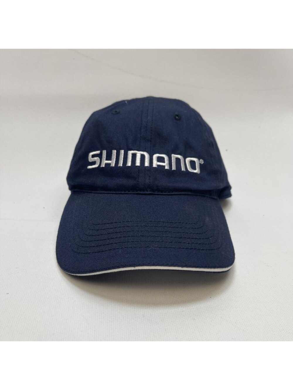 NWT Shimano Fishing / Biking Baseball Hat Cap Spell out Logo Navy Blue Read